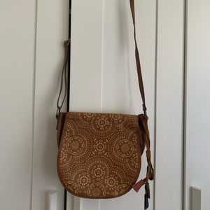 Brown saddle bag crossbody